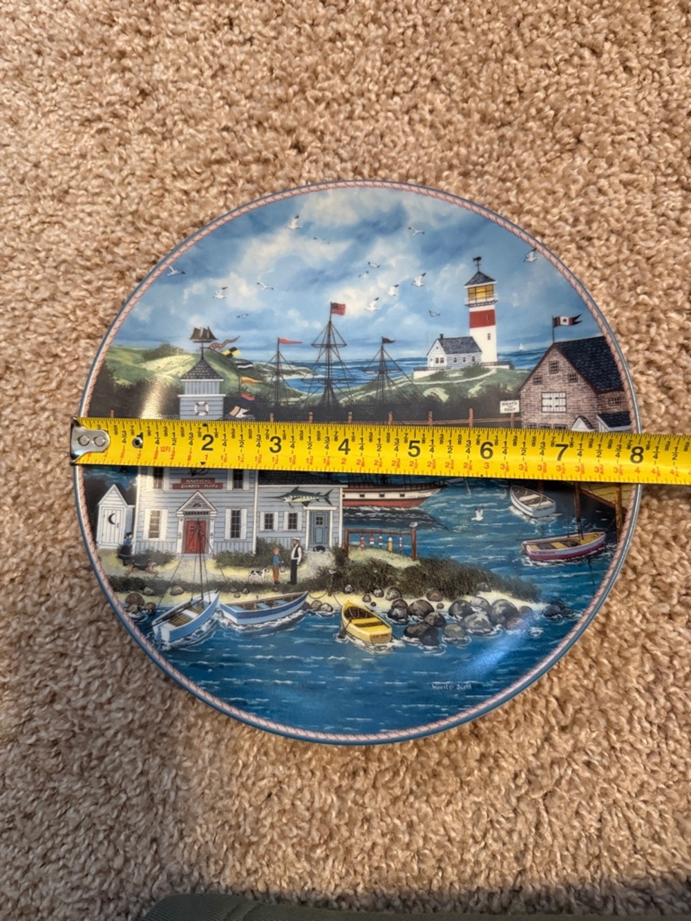Vintage Bradford Exchange | Peaceful Harbor Jane Wooster Scott Decorative Plate - Picture 4 of 5